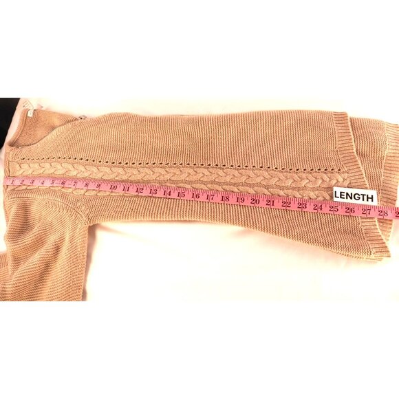 New York & Company Women's Knit Sweater with Zip Front & Cable Detail Size M - Picture 8 of 11